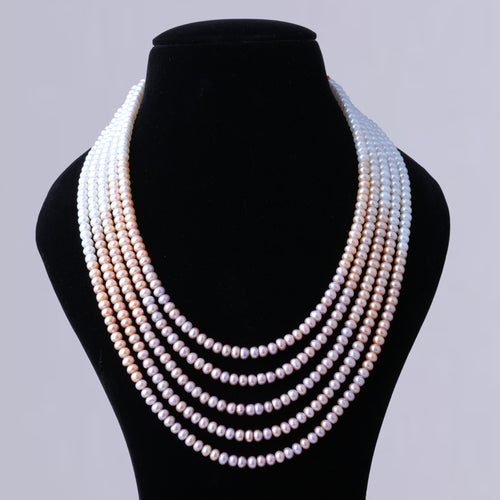 Color Fall 5-Layer Pearl Necklace