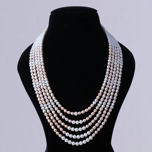 Designer 5-Layer Pearl Necklace