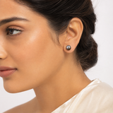 Dusty Lilac Pearl Stud Earrings