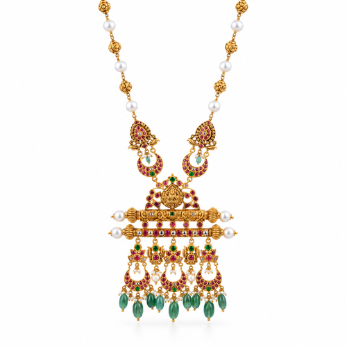 Padma Charita 22KT Gold Kundan Necklace
