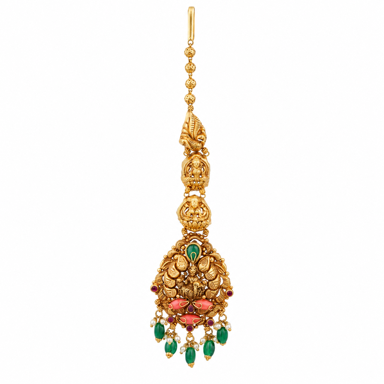 Padmakshi 22KT Gold Antique Maang Tikka