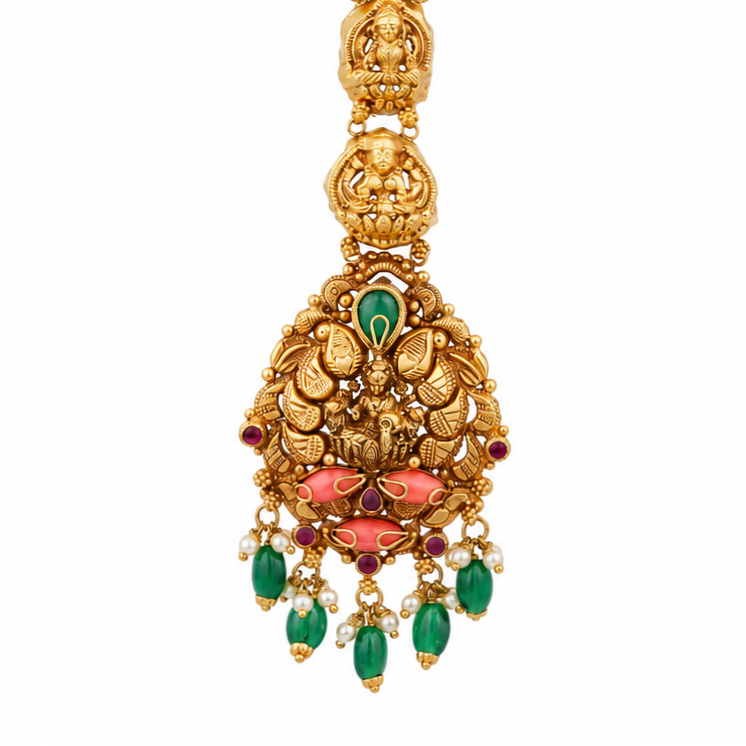 Padmakshi 22KT Gold Antique Maang Tikka