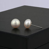 Peach Pearl Stud Earrings