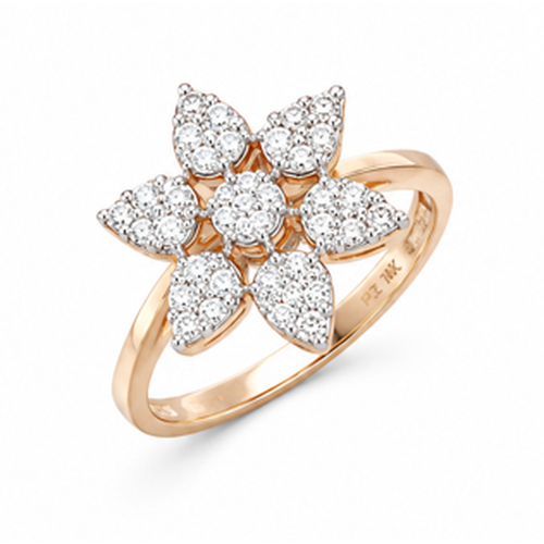 Pear Bloom 18KT Gold Diamond Ring