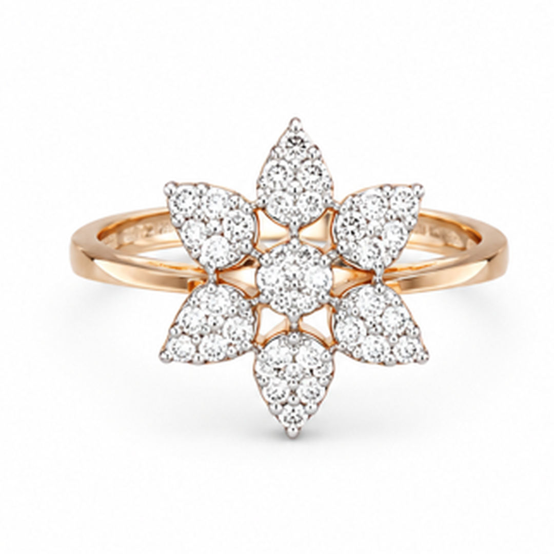 Pear Bloom 18KT Gold Diamond Ring