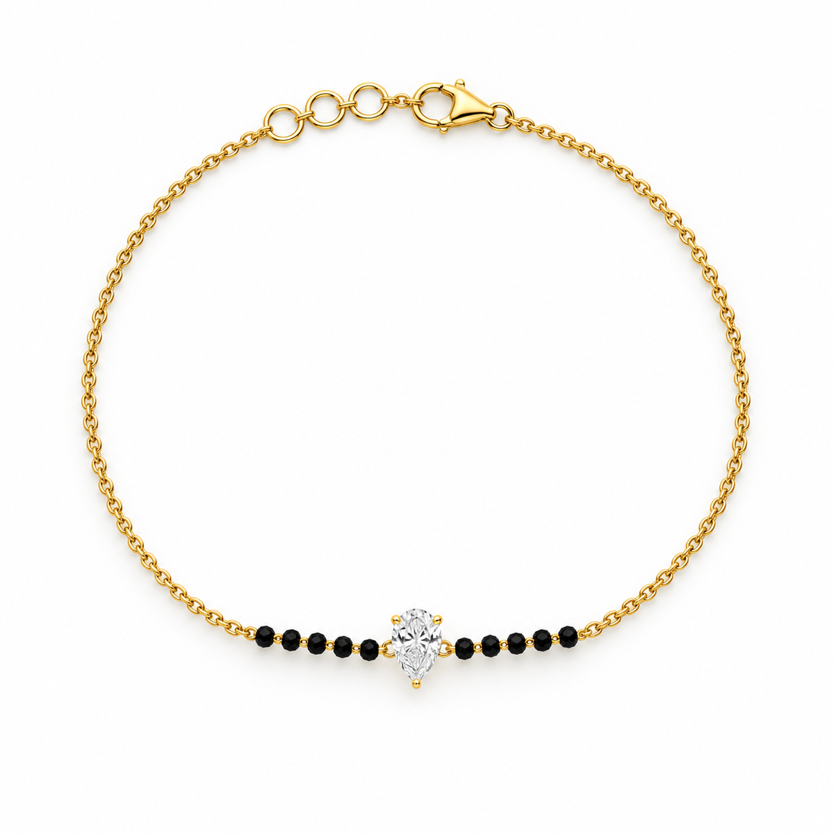 Pear Spark 14KT Lab Grown Diamond Mangalsutra Bracelet