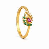 Petal Crest 22KT Gold Ring