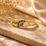 Petal Crest 22KT Gold Ring