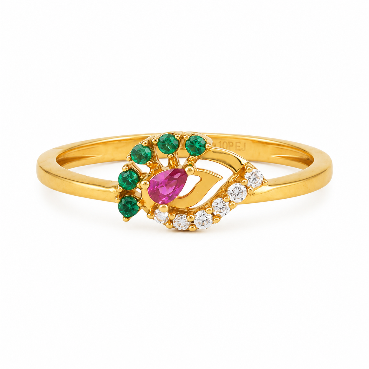 Petal Crest 22KT Gold Ring