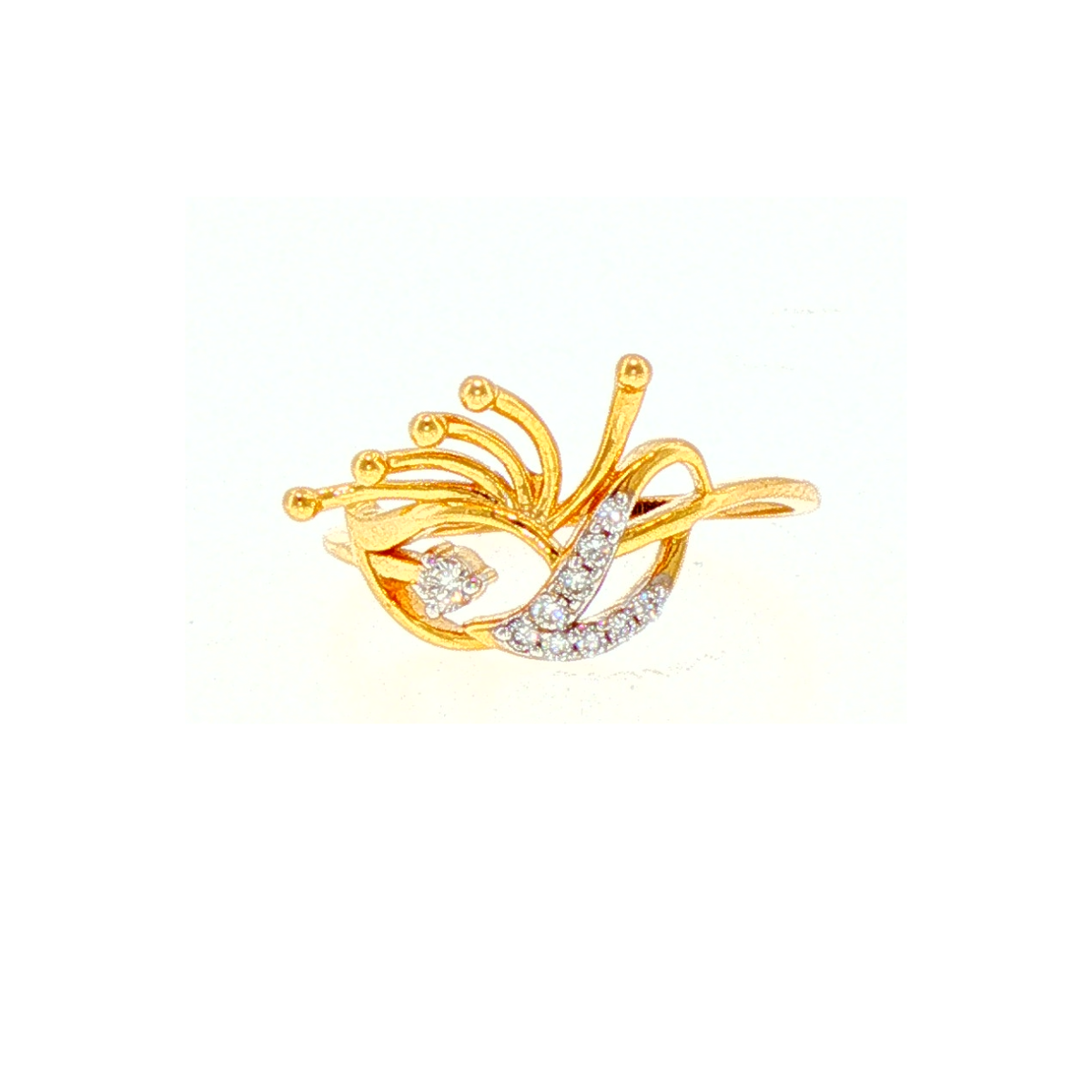 Petal Crown 14KT Gold Lab Grown Diamond Ring
