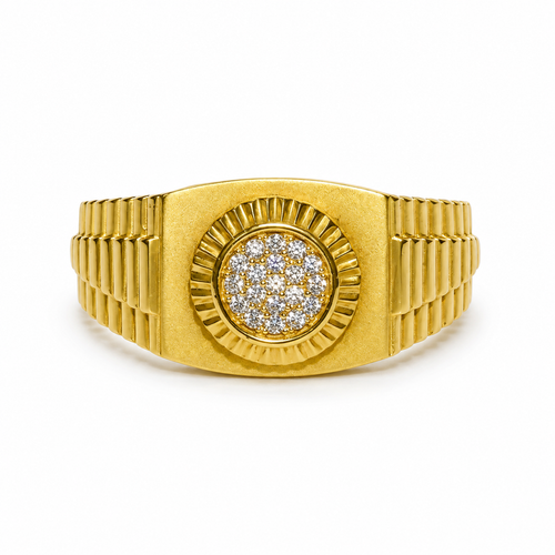Radial Cluster 22KT Gold Ring