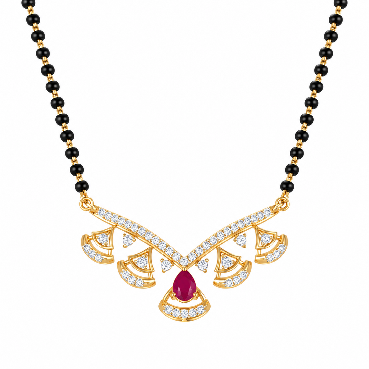 Radiant Harmony 14KT Gold Diamond Mangalsutra