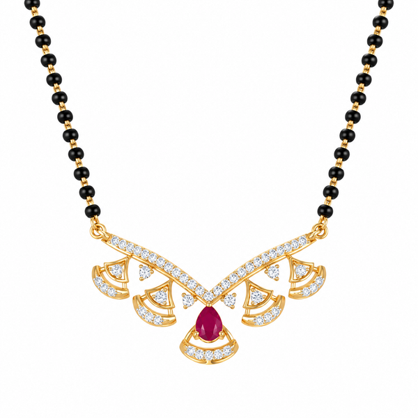 Radiant Harmony 14KT Gold Diamond Mangalsutra