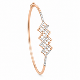Radiant Lattice 18KT Gold Diamond Kada