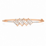 Radiant Lattice 18KT Gold Diamond Kada
