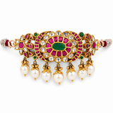 Rajkumari Pearl Drop 22KT Gold Bajuband