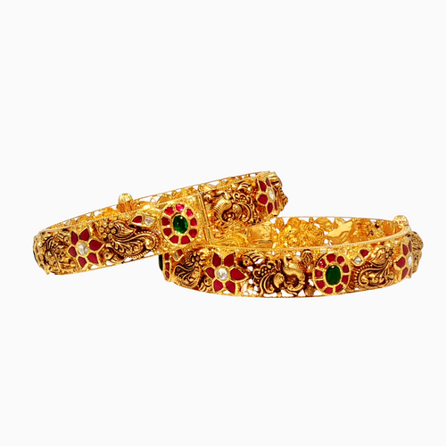 Ranjani 22KT Gold Kundan Bangles