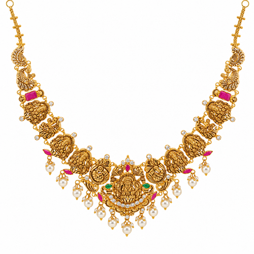 Ranjani 22KT Gold Temple Necklace