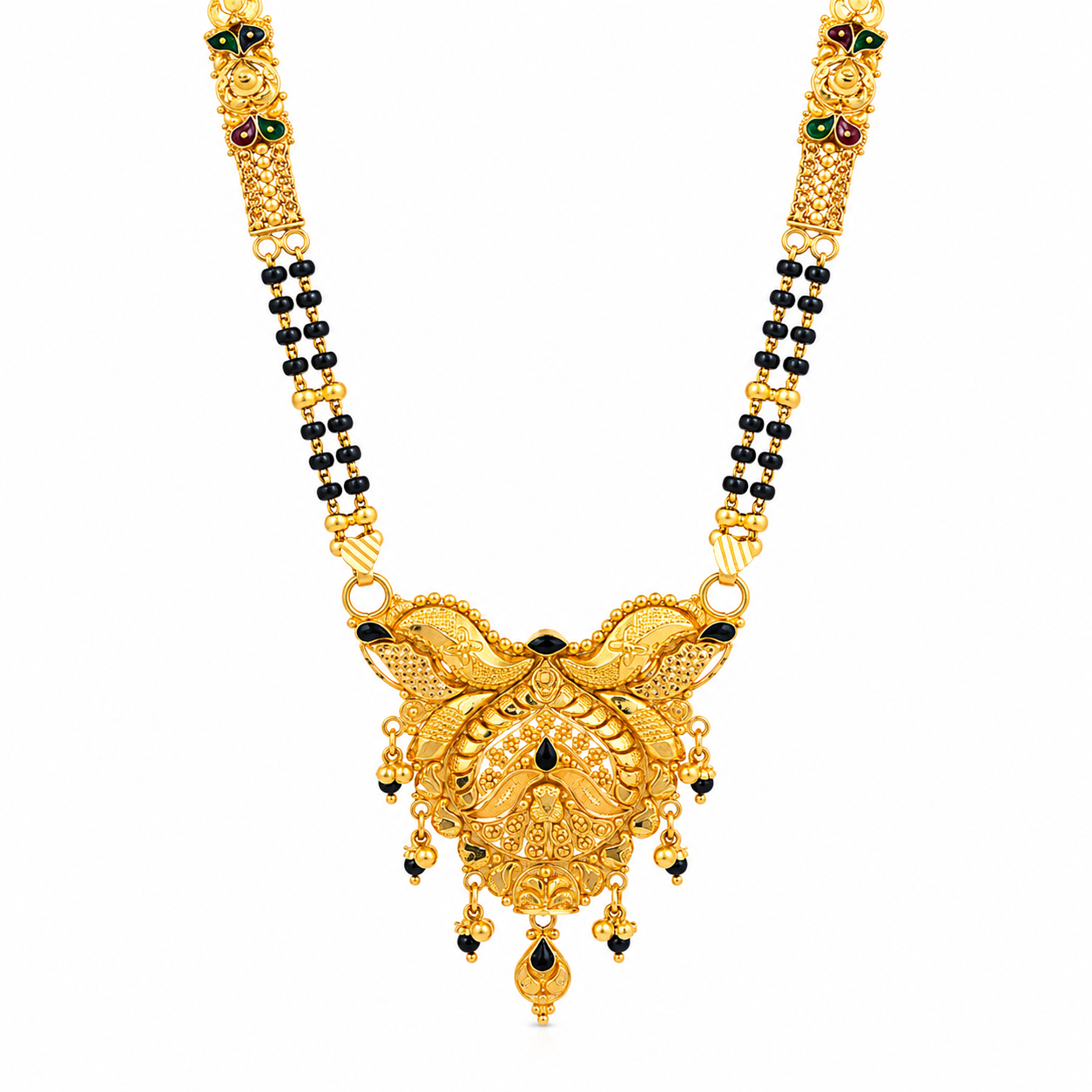 Rich Filigree 22KT Gold Mangalsutra