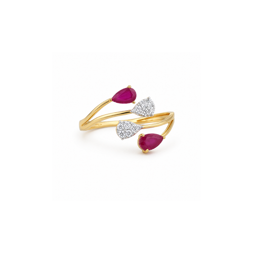 Prishi Pear 14KT Gold Diamond Ring
