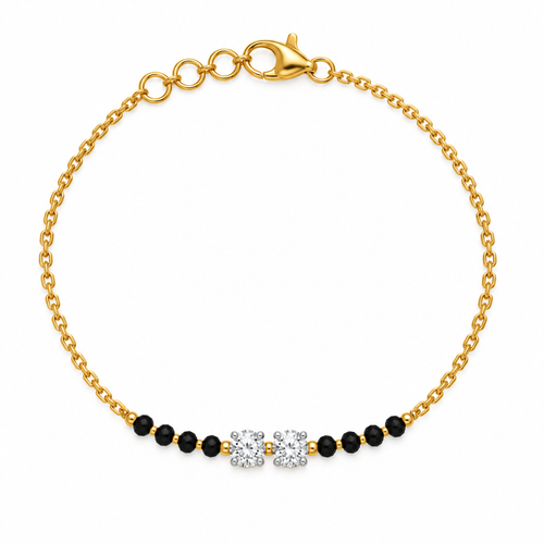 Riza 14KT Lab Grown Diamond Mangalsutra Bracelet