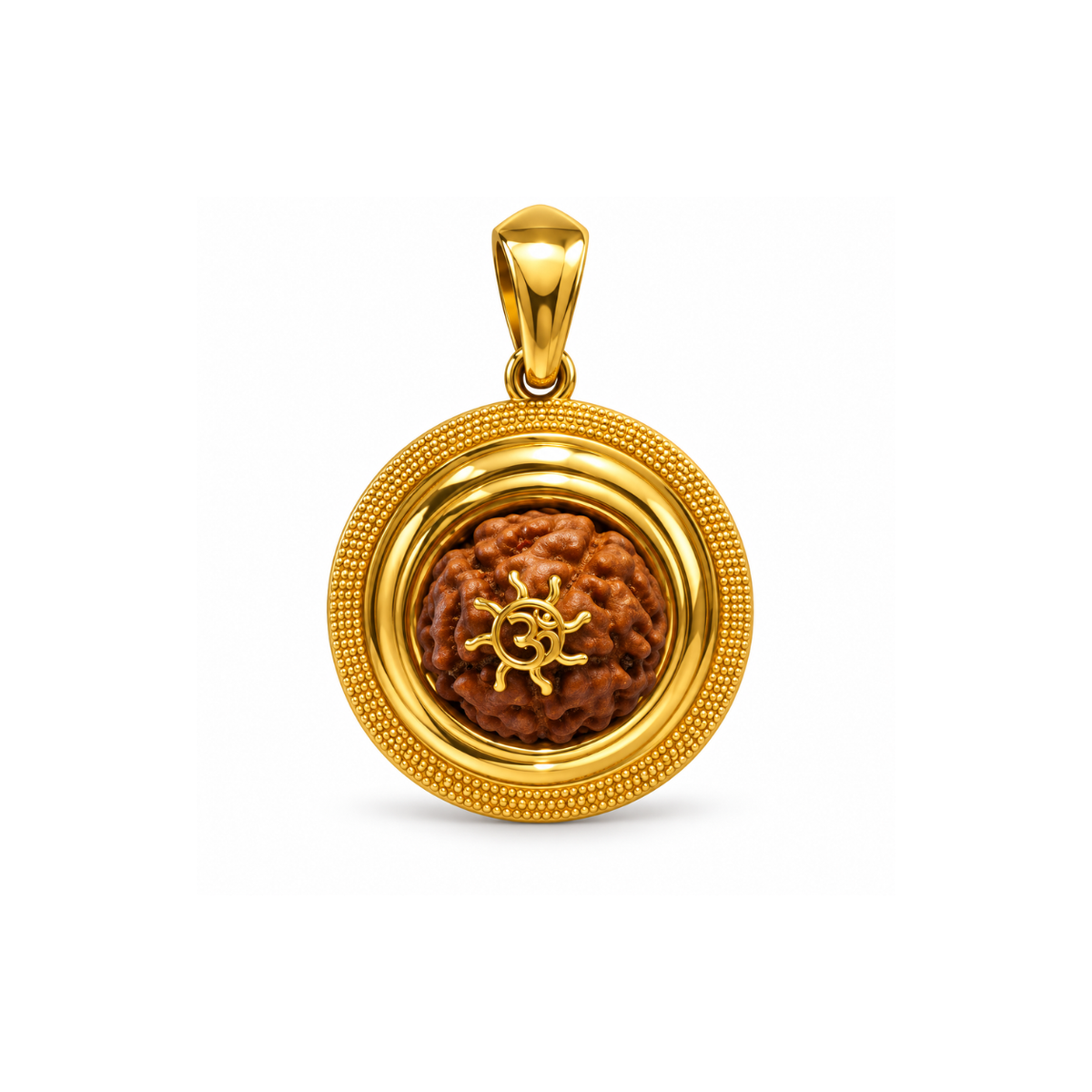 Rudraksha 22KT Gold Pendant For Kids