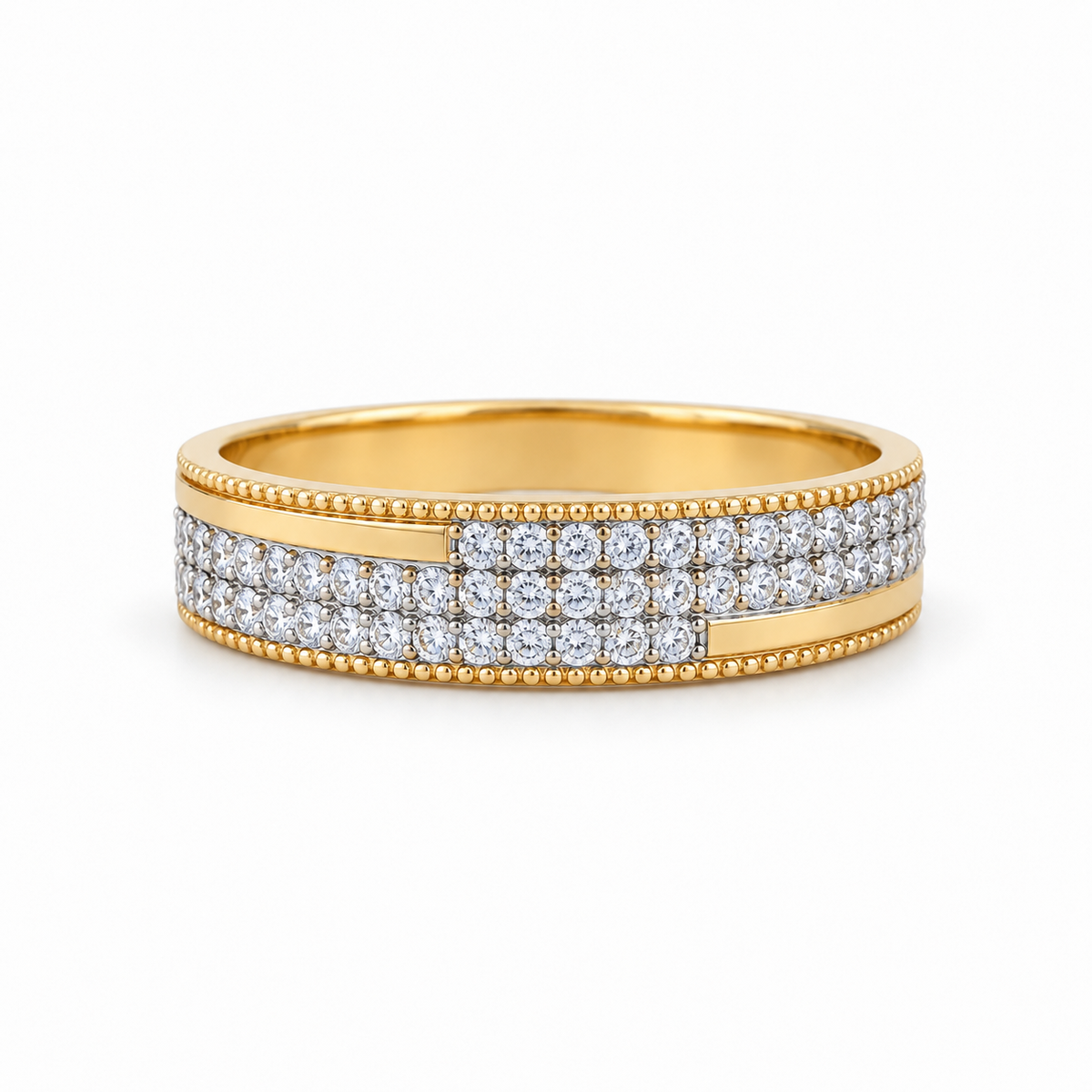 Ruth Elegant 14KT Gold Diamond Band Ring