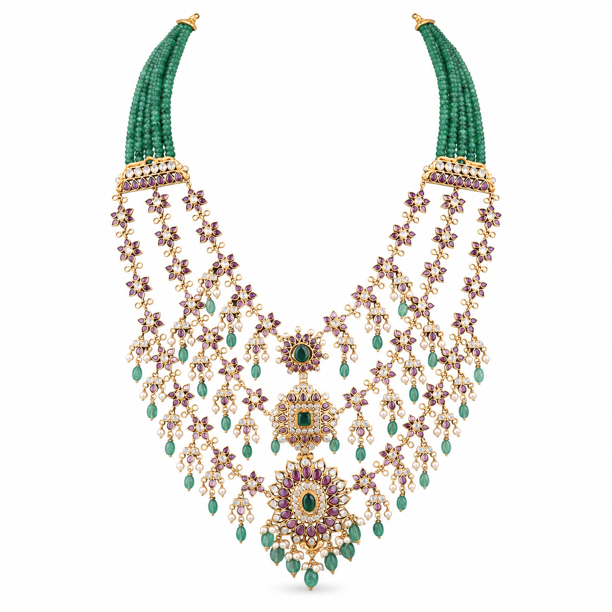 Semi Precious Beaded Necklace