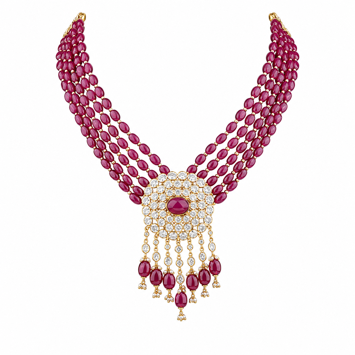 Semi Precious Beaded Necklace