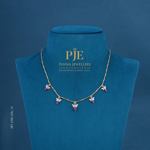 Semi Precious Station Necklace