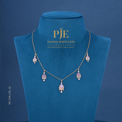 Semi Precious Station Necklace