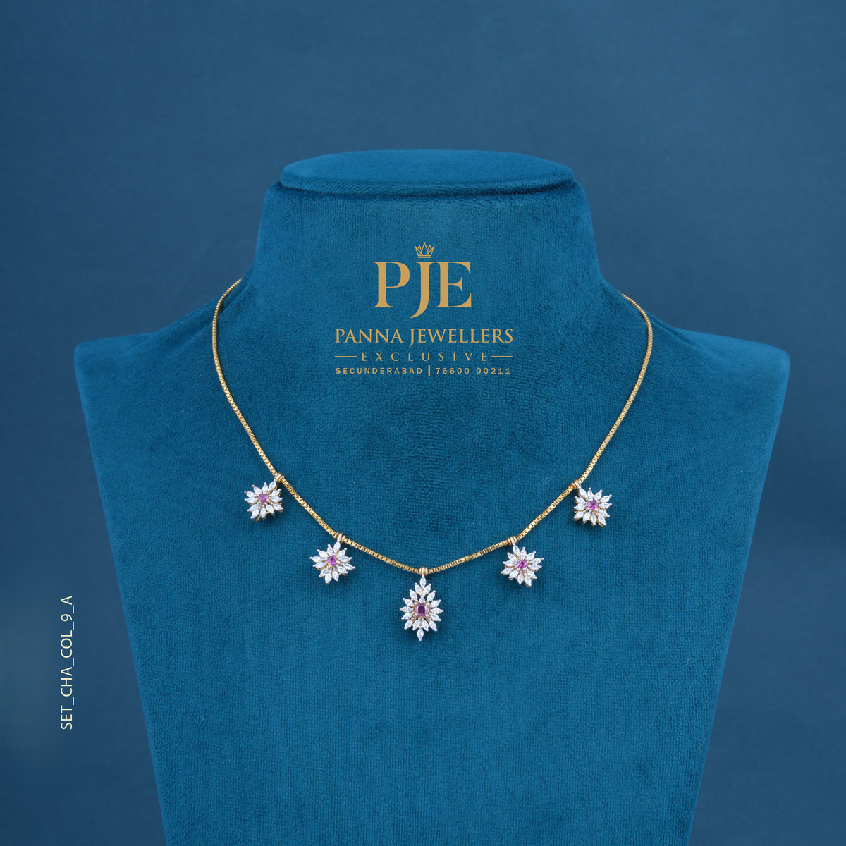 Semi Precious Station Necklace