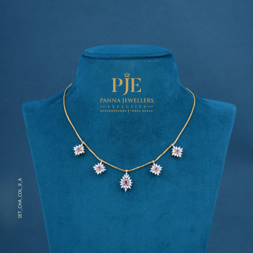 Semi Precious Station Necklace