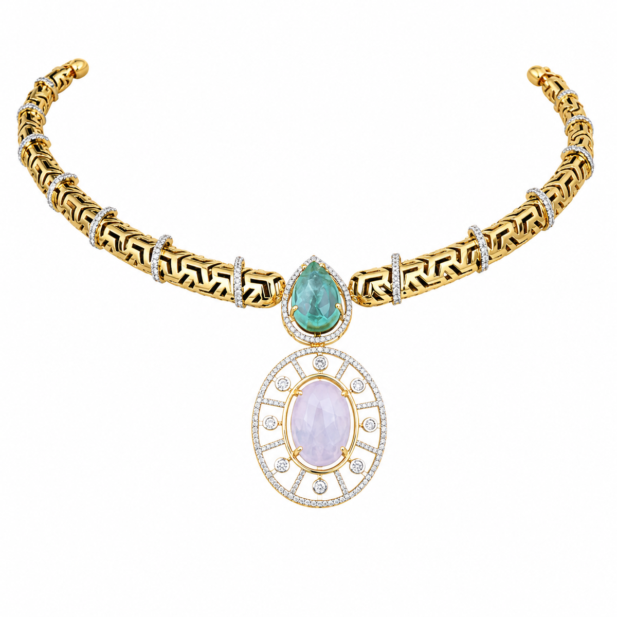 Semi Precious Kanti Necklace