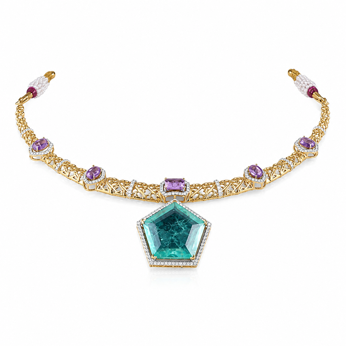 Semi Precious Kanti Necklace