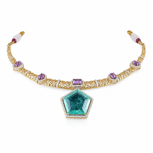 Semi Precious Kanti Necklace