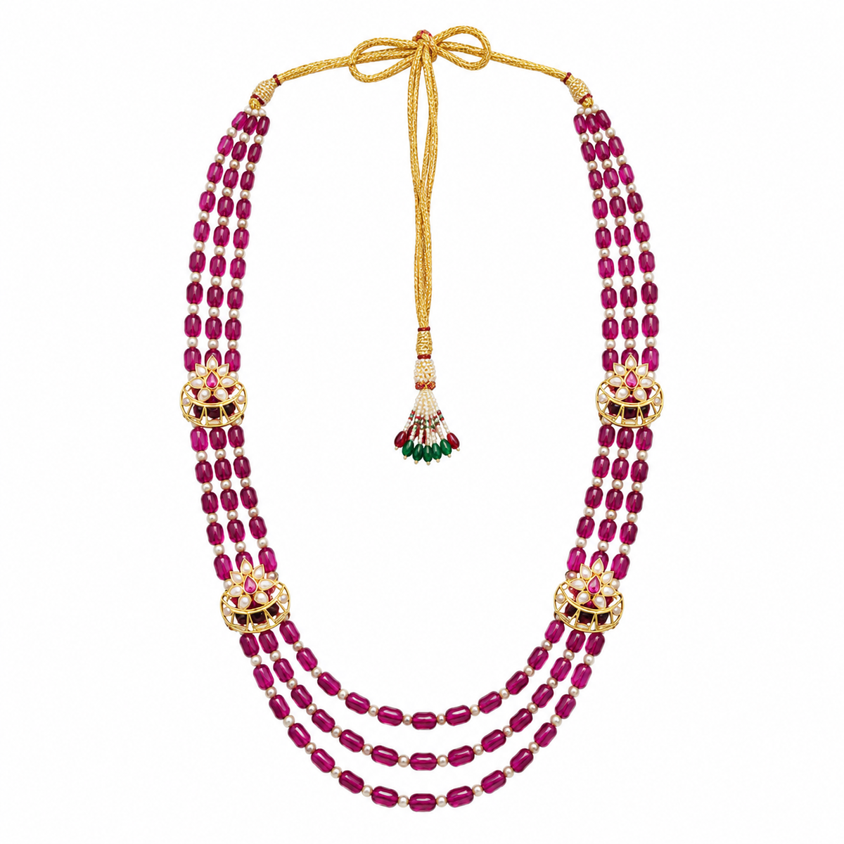 Devayani 22KT Gold Side Brooch Necklace