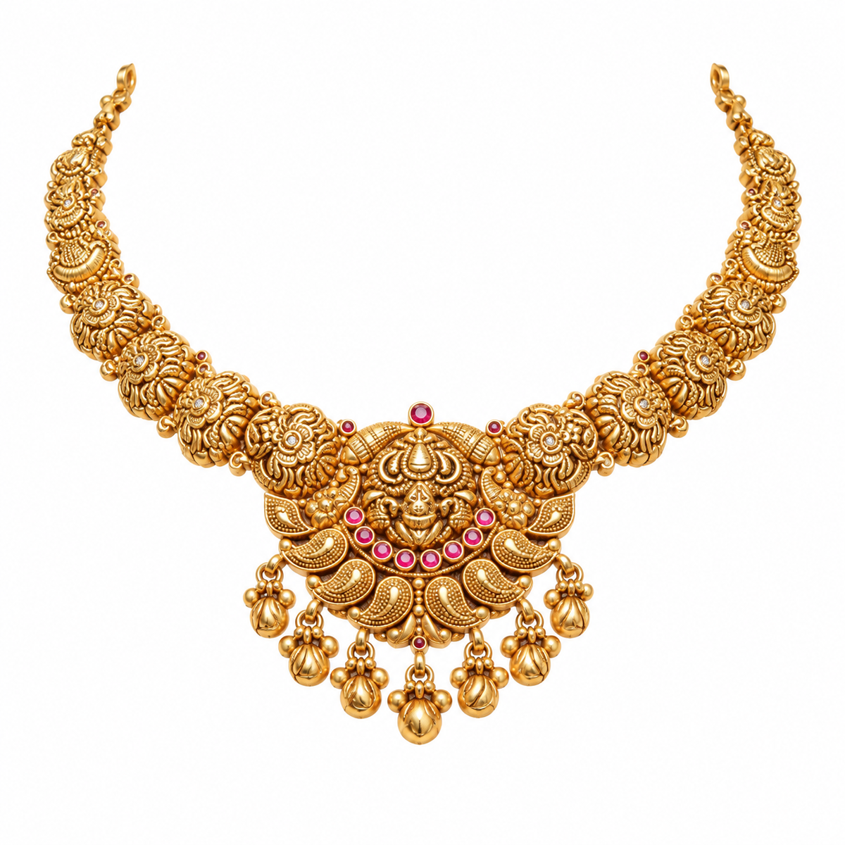 Charvi 22KT Gold Antique Necklace