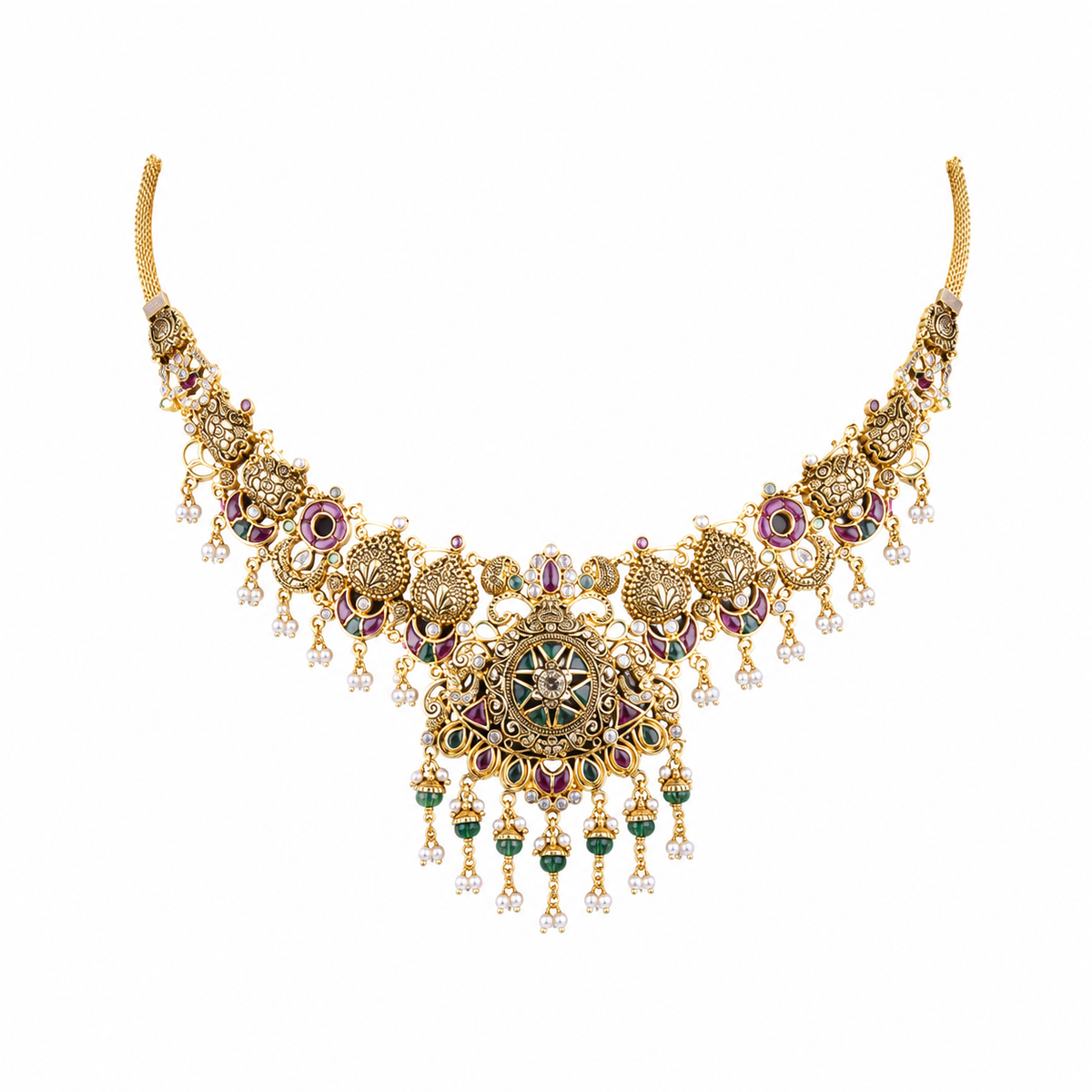 Semi Precious Short Necklace