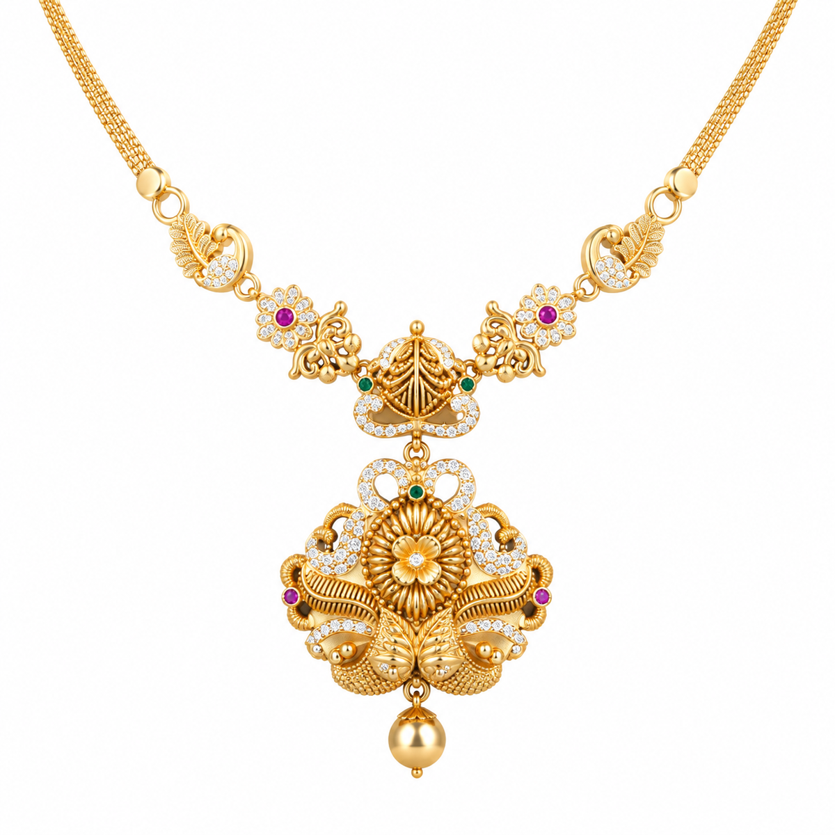 Nandita 22KT Gold Antique Necklace