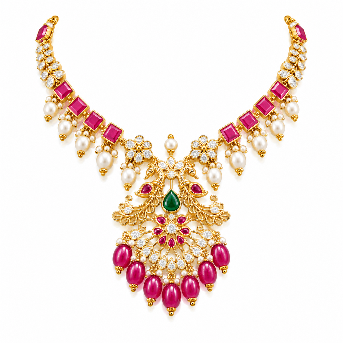 Jivika 22KT Gold Antique Necklace