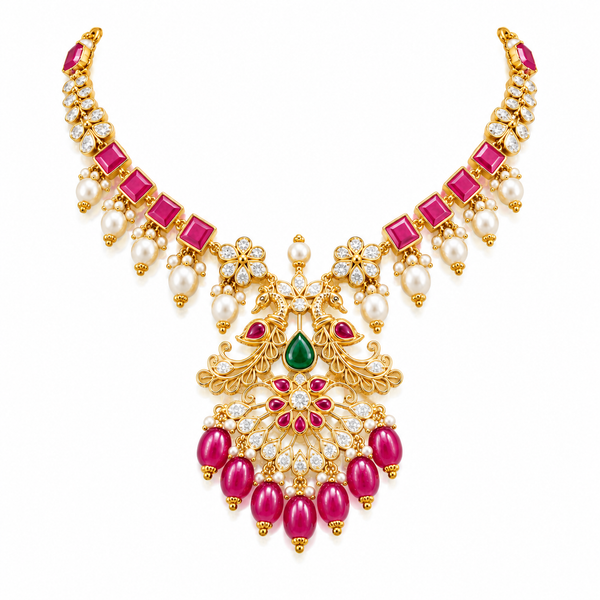 Jivika 22KT Gold Antique Necklace