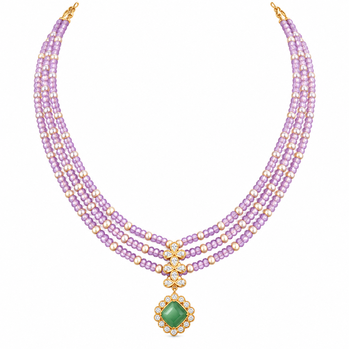 Tarini 22KT Gold Beaded Necklace