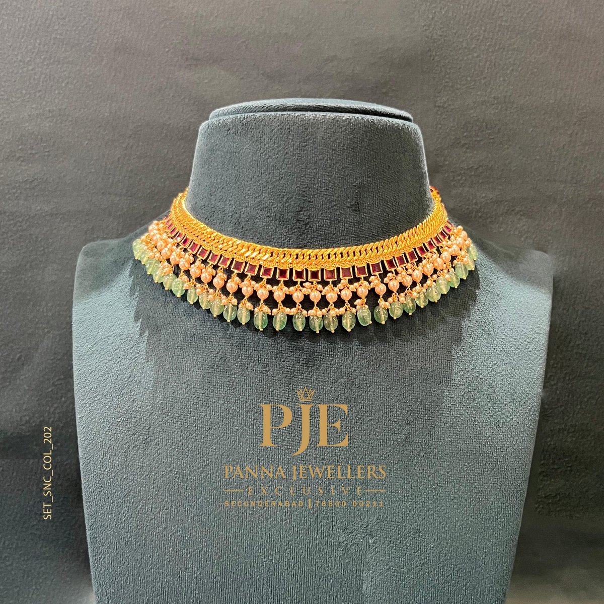 Semi Precious Short Necklace