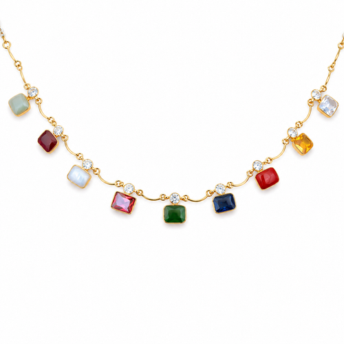 Semi Precious Short Necklace