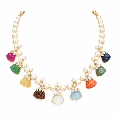 Semi Precious Short Necklace