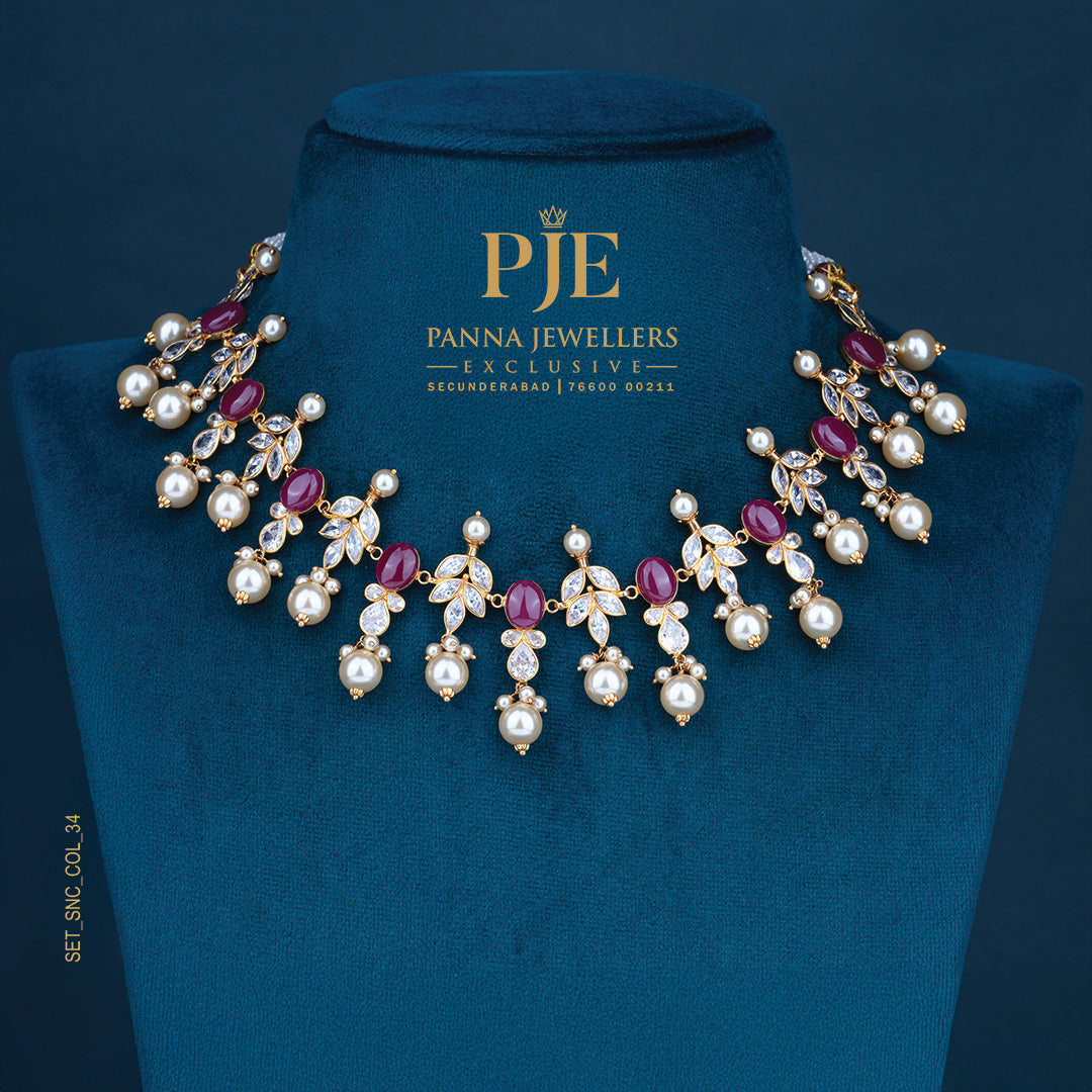Semi Precious Short Necklace