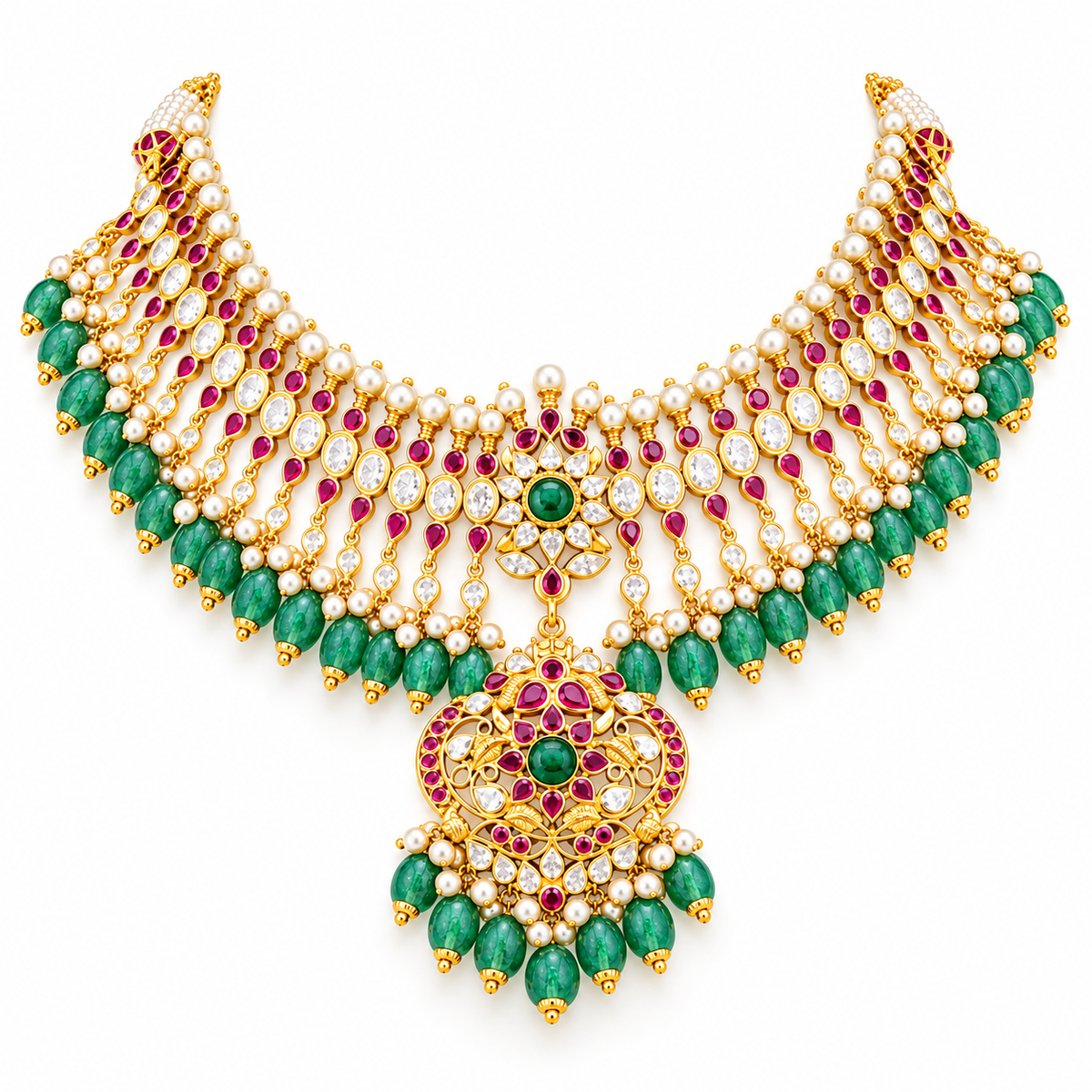 Hamsa 22KT Gold Necklace