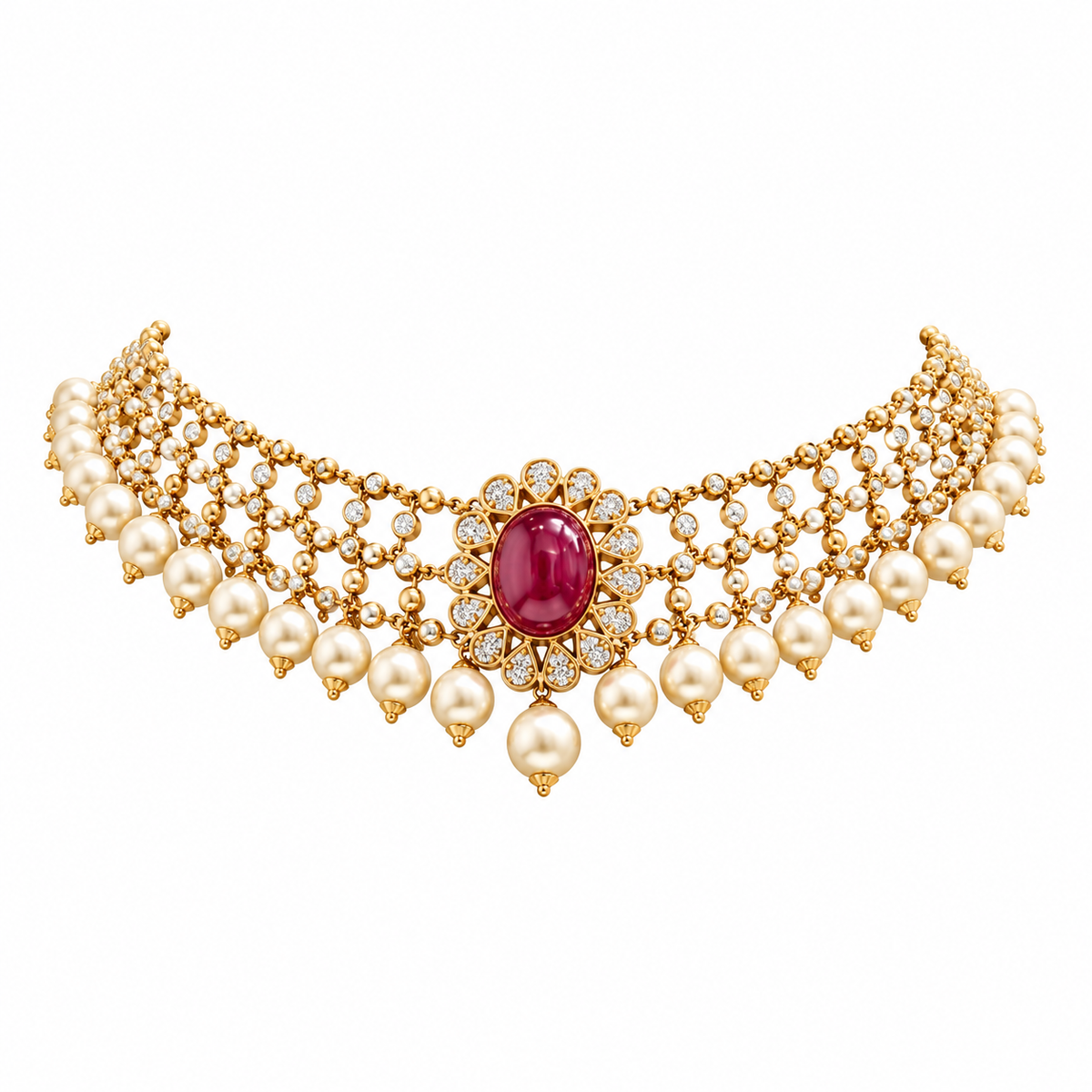 Semi Precious Short Necklace