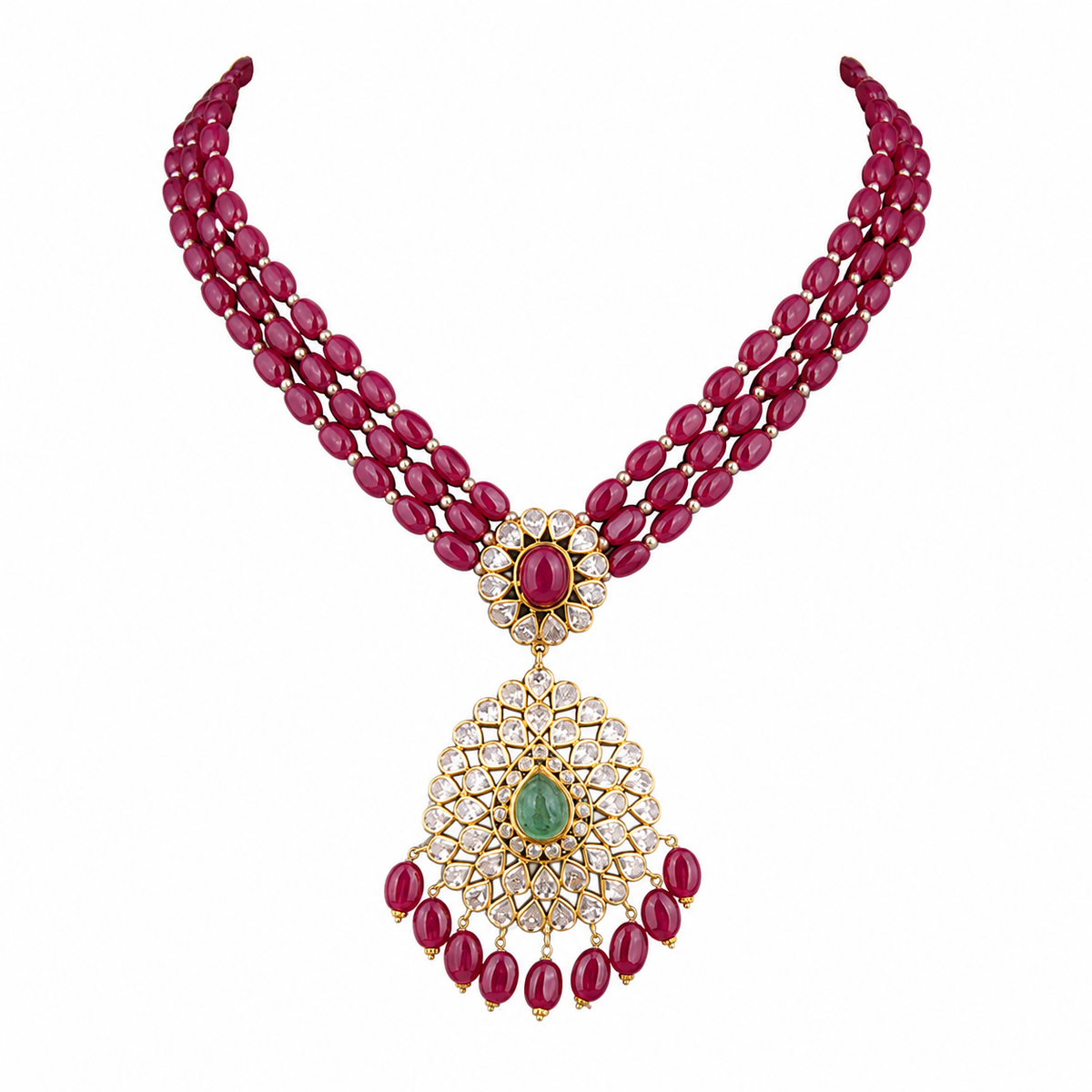 Semi Precious Beaded Necklace